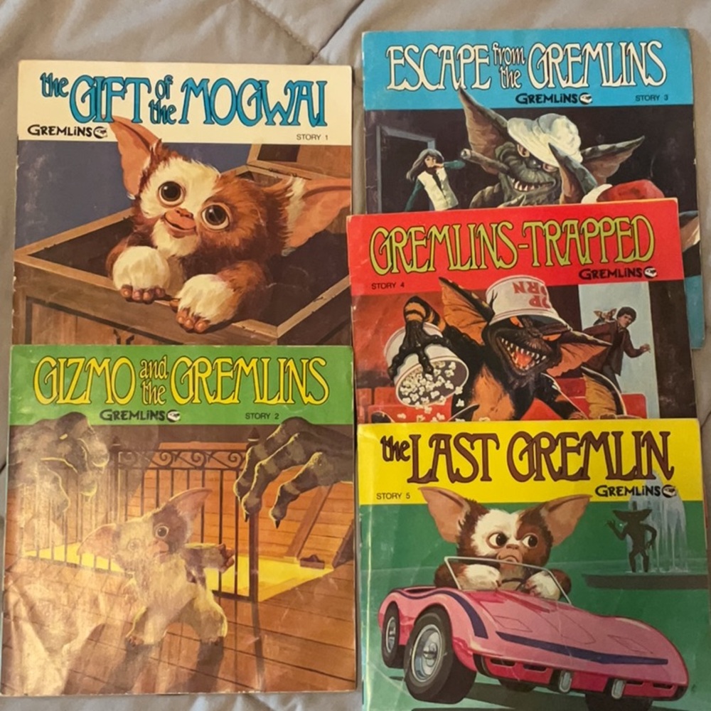 Gremlin Adventures Read Along Vinyl Record Book Set 1-5